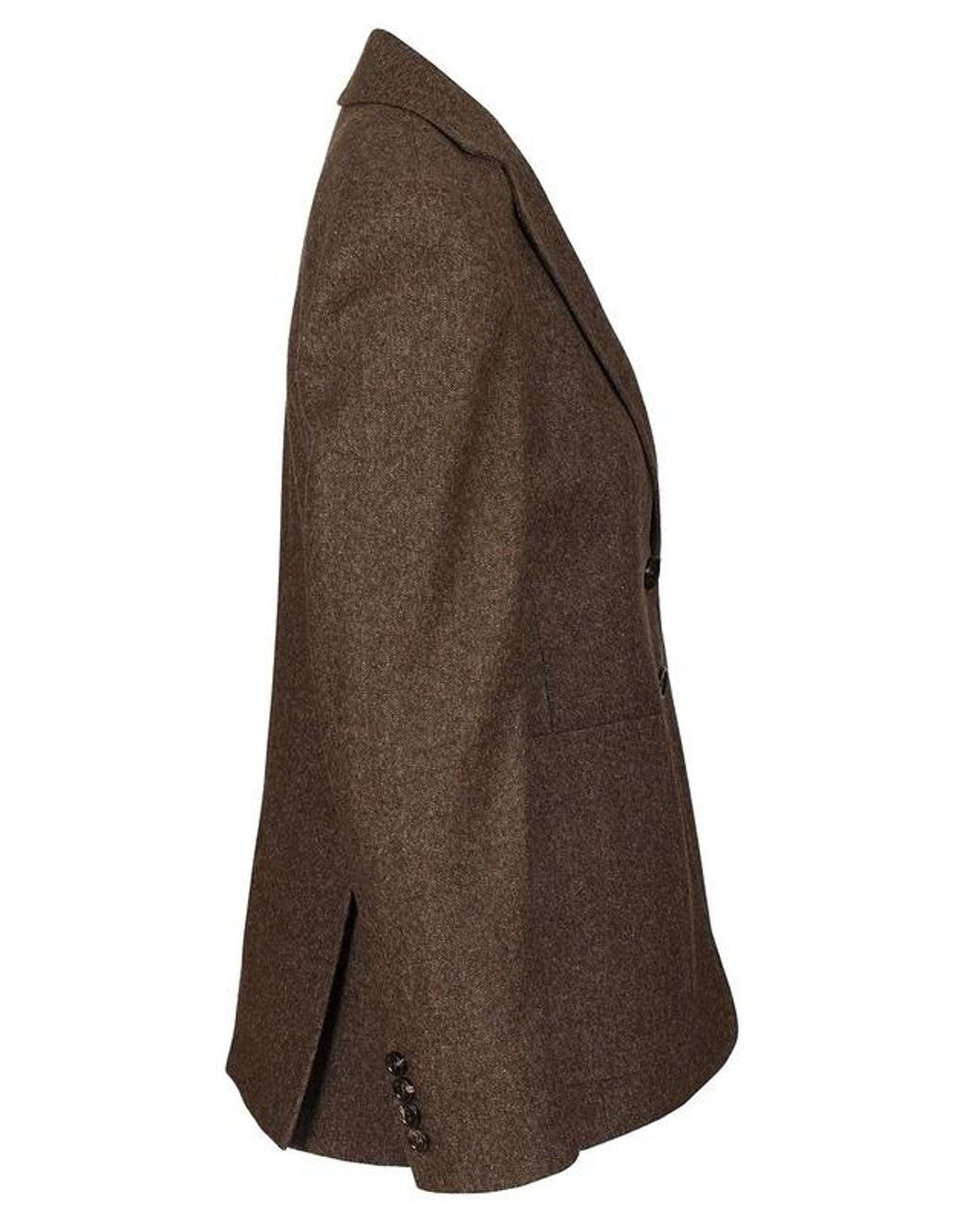 Max Mara Brown Collared Button-Up Jacket