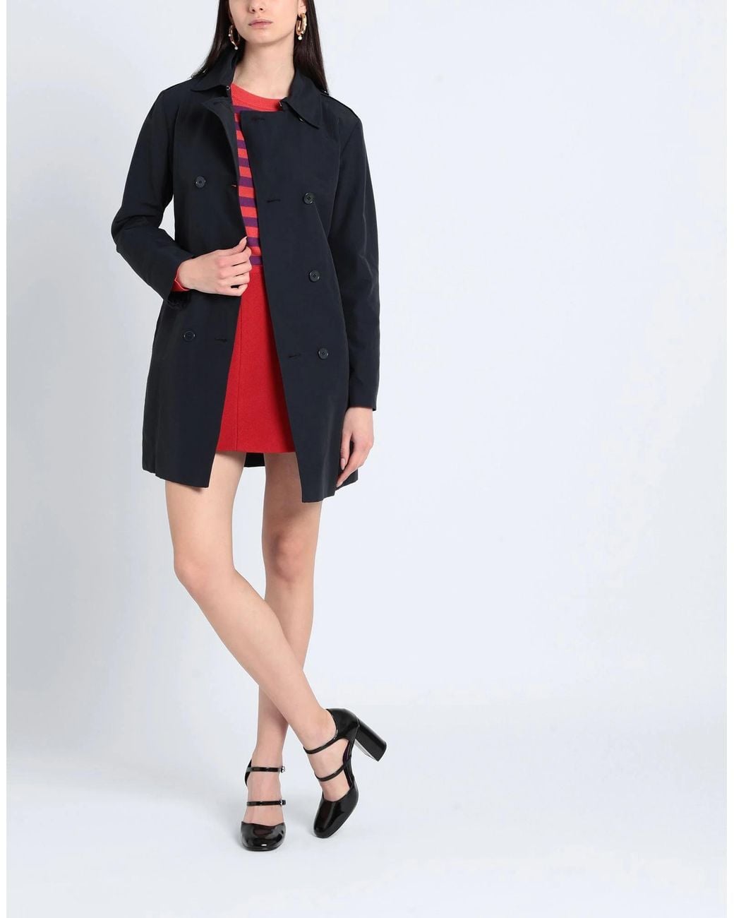 MAX&Co. Blue Minimalist Trench Coat