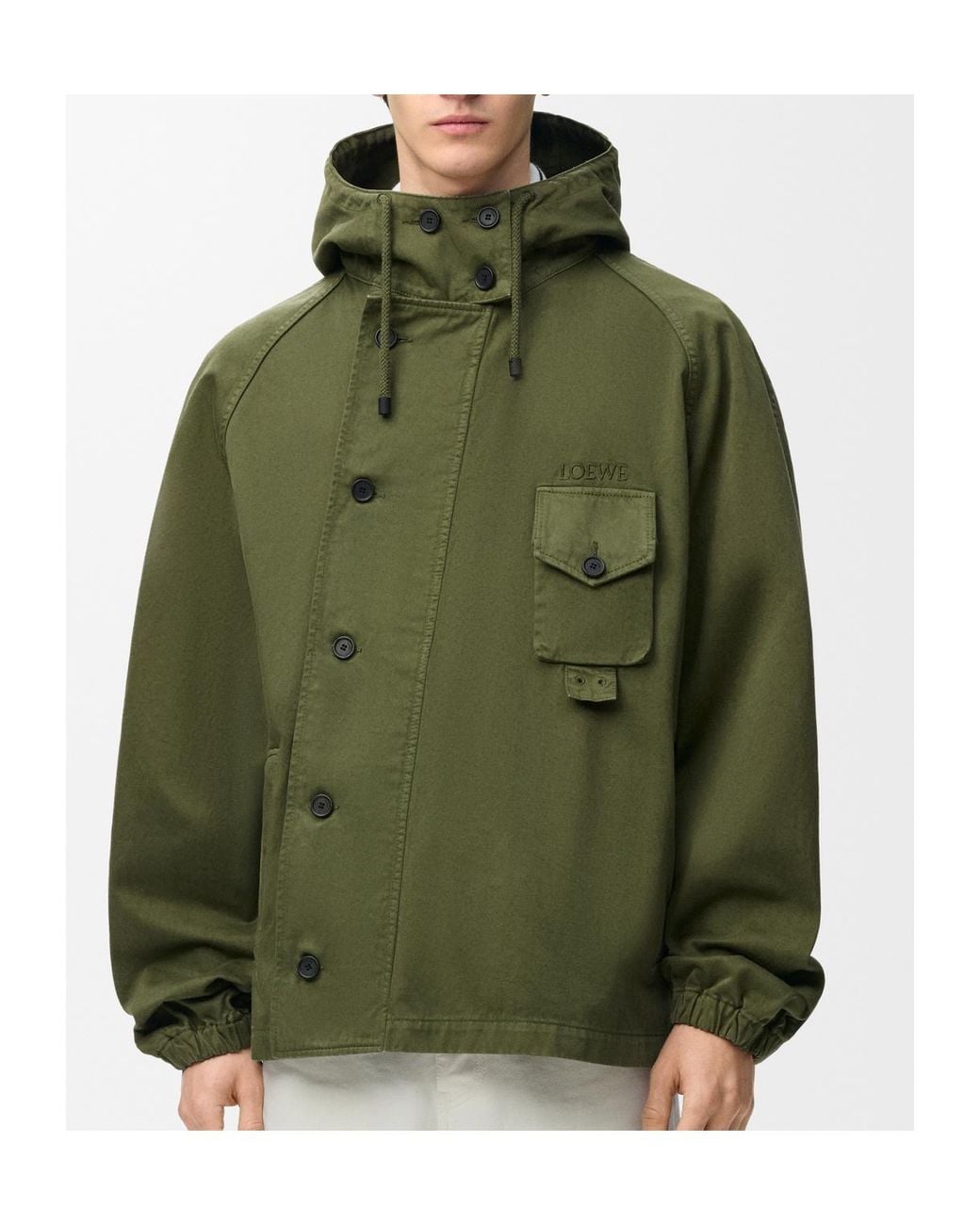 Loewe Green Short Parka for men