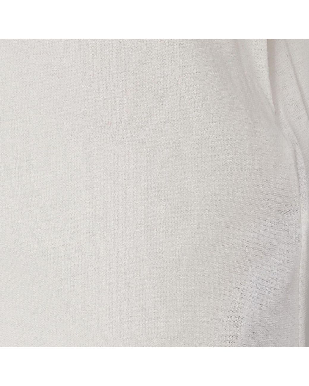 Jil Sander White Logo Printed Crewneck T-Shirt for men