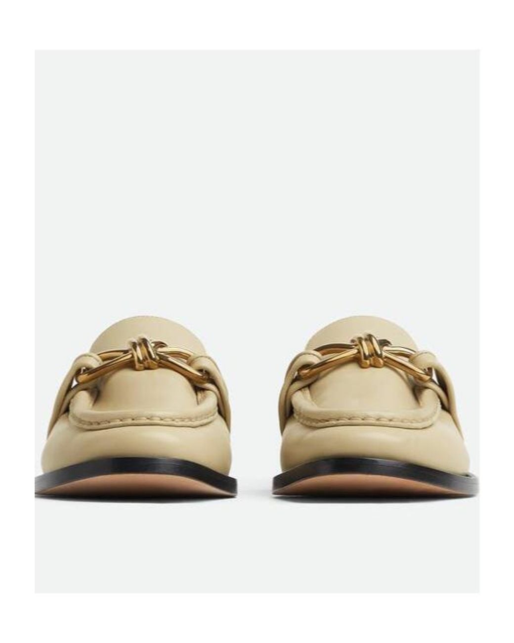 Bottega Veneta White Astaire Slip-On Loafers