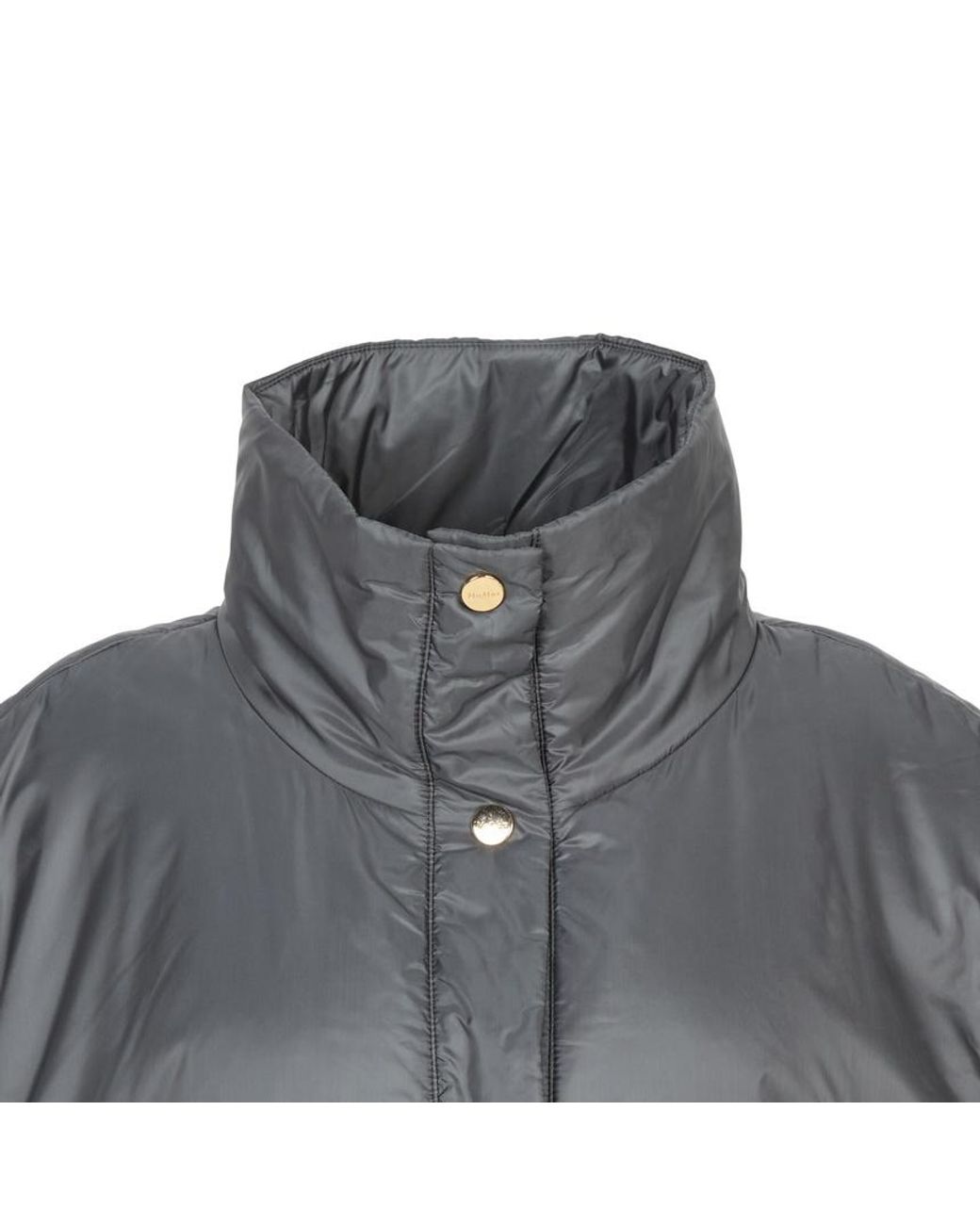 Max Mara Gray Oversized Water-Repellent Padded Gilet