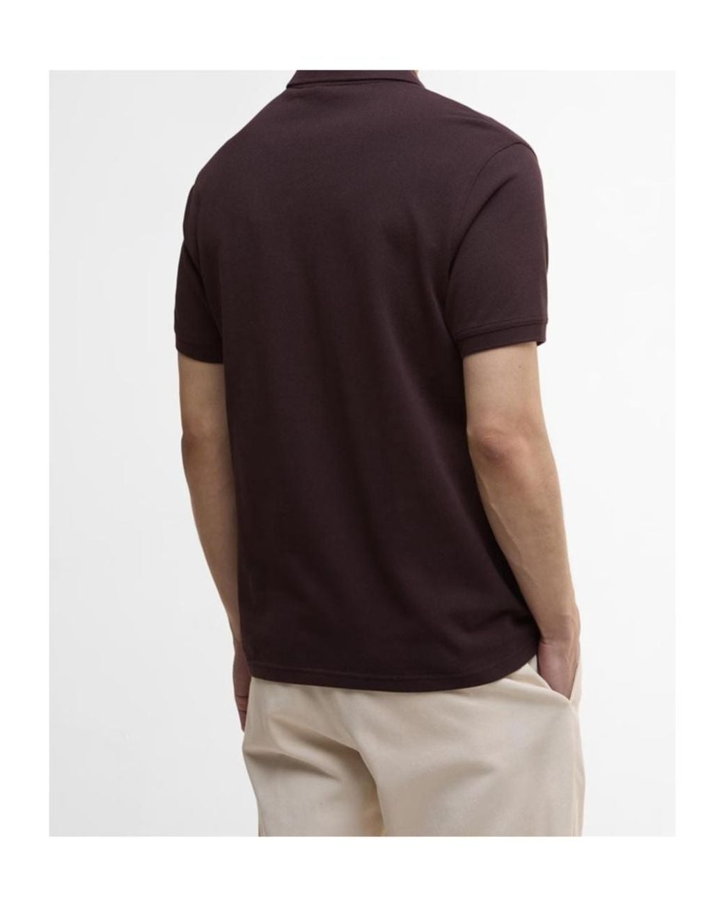 Barbour Red Essential Polo Shirt for men