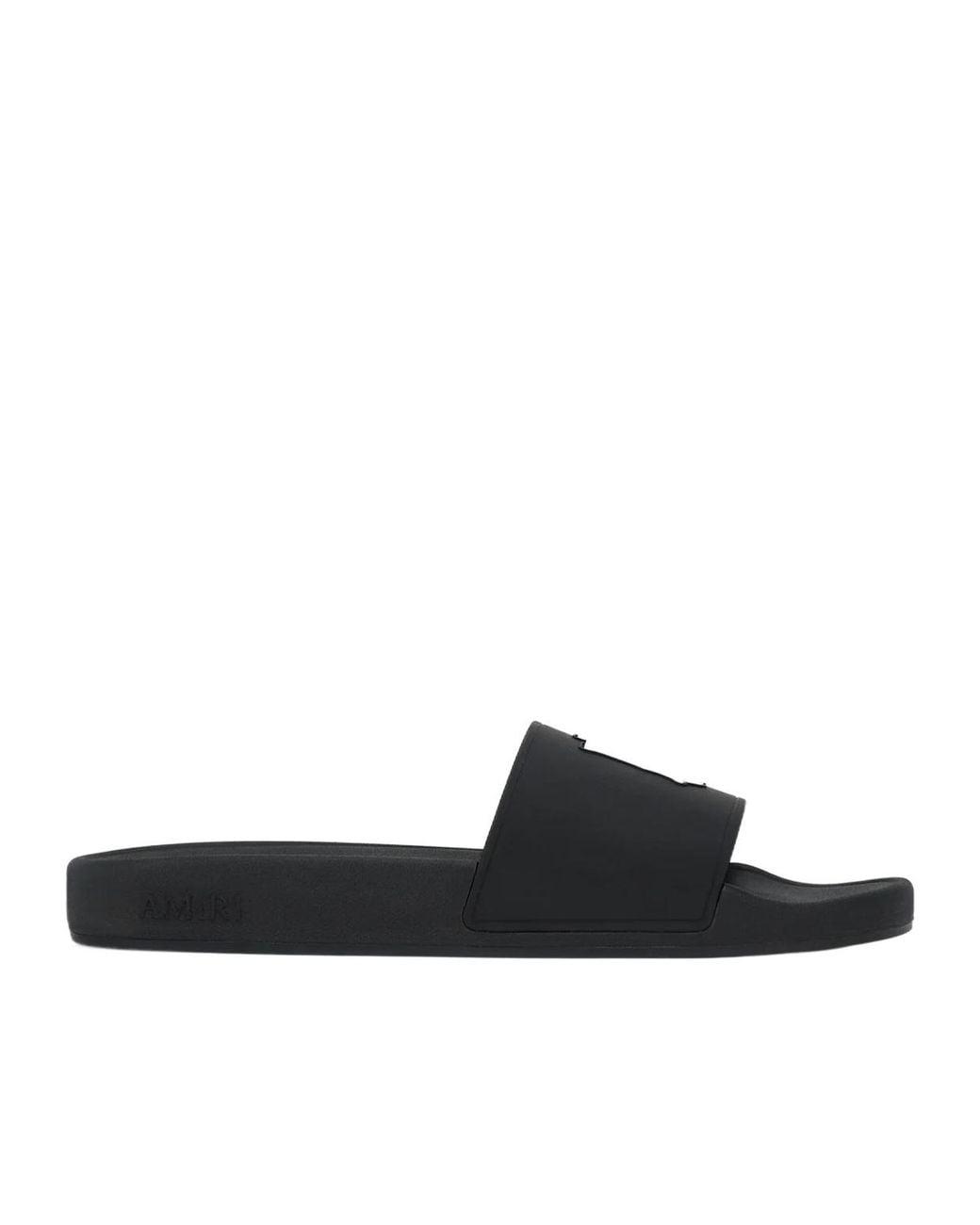Amiri Black Logo Slide Sandals for men