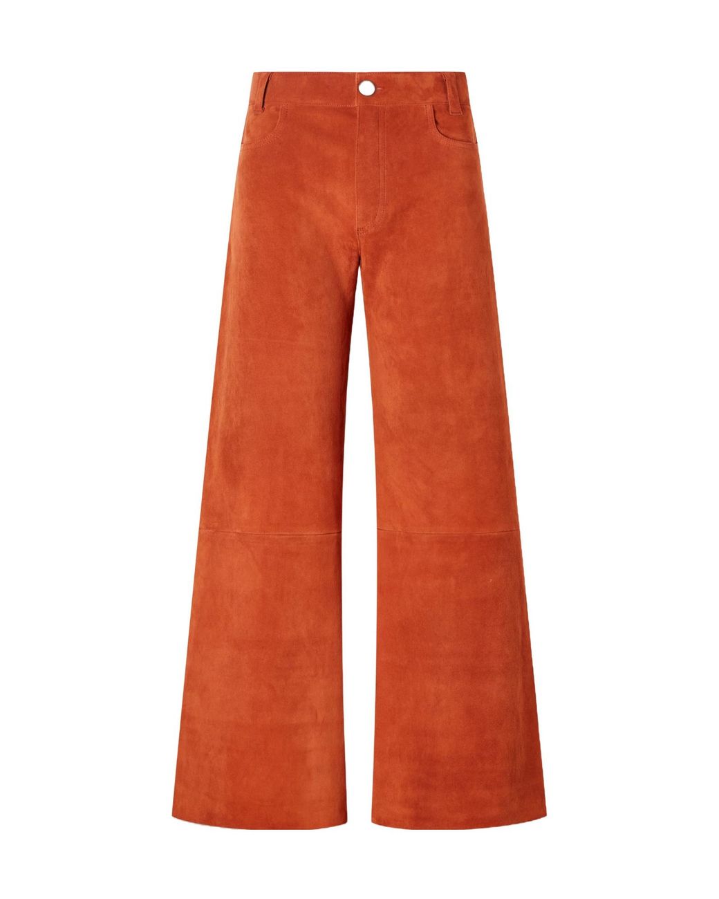 Stouls Orange Lilou Suede Wide-Leg Pants