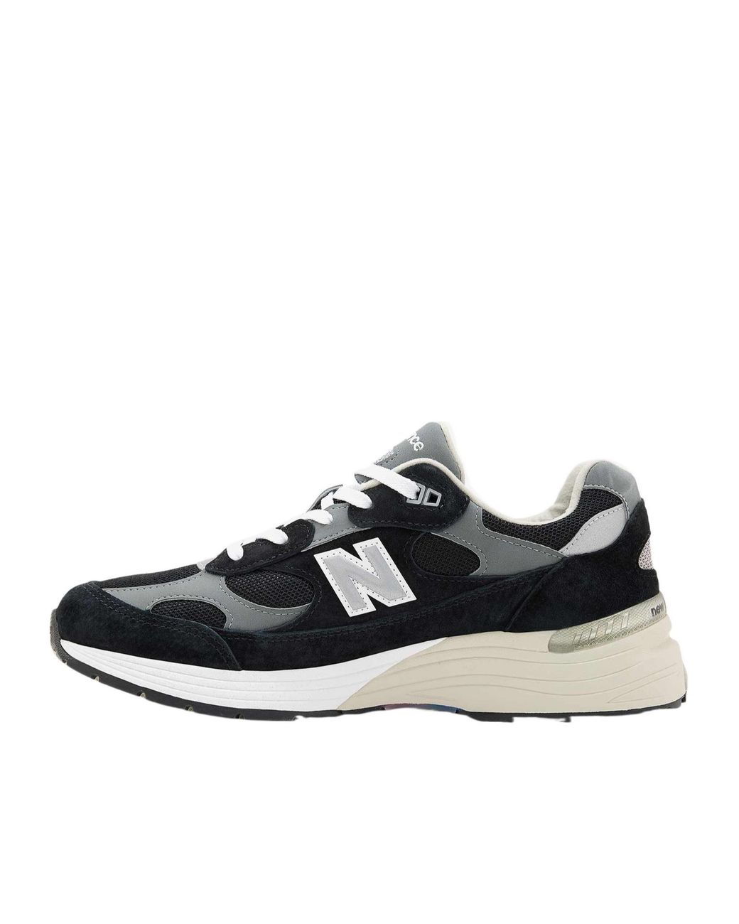 New Balance Black 992 Lace-Up Sneakers for men