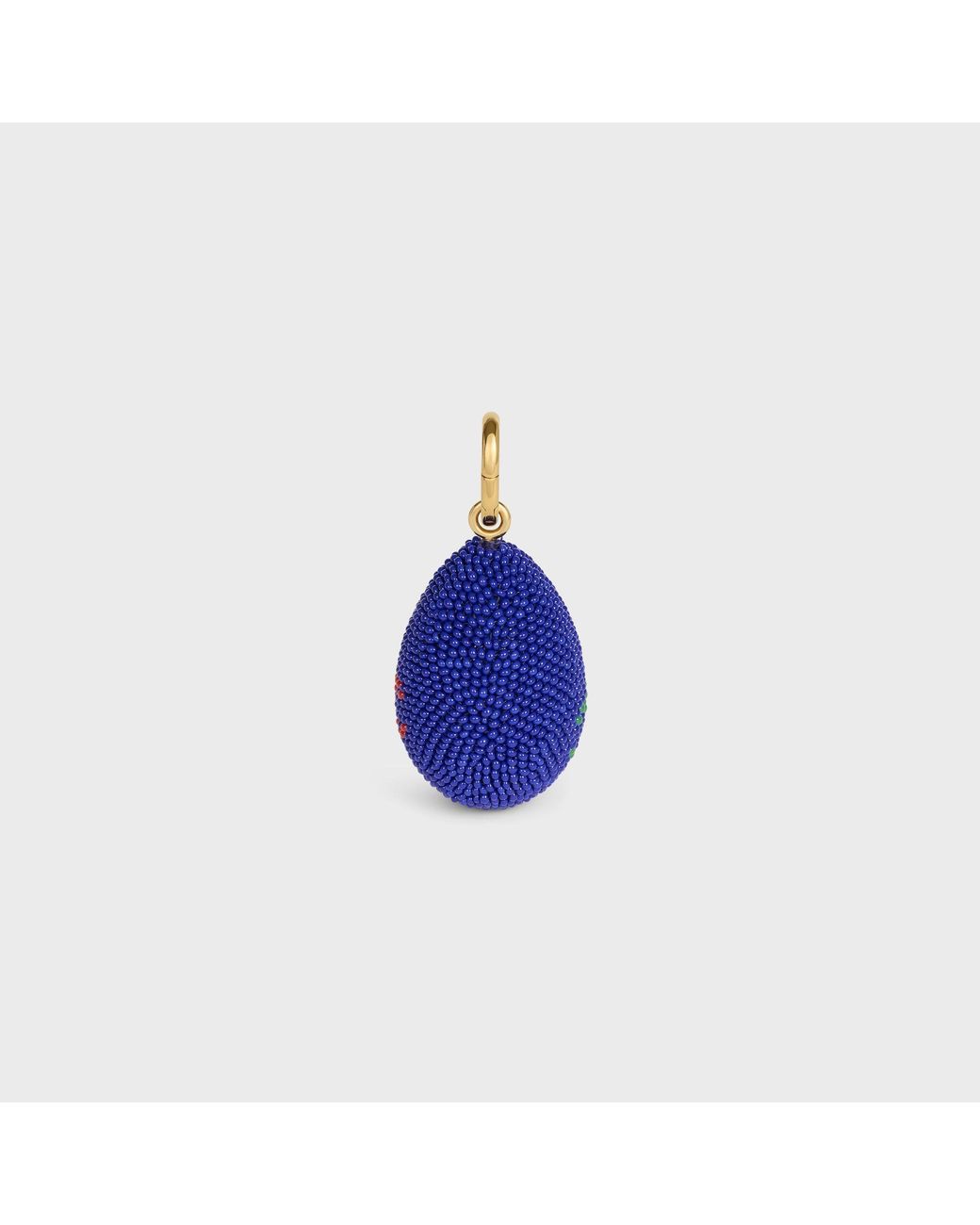 Céline Blue Charms Beads Egg Pendant