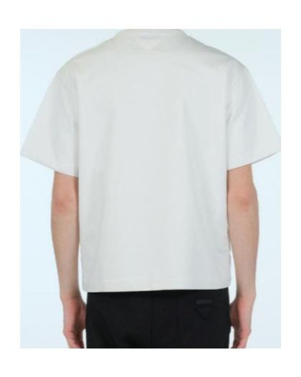 Prada White Padded Cotton T-Shirt for men