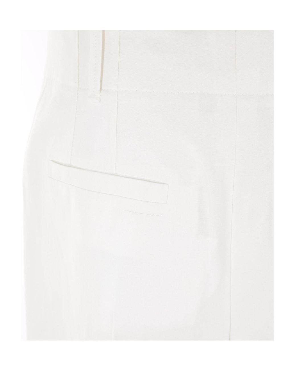 Chloé White Chloé High-Waisted Wide Leg Trousers
