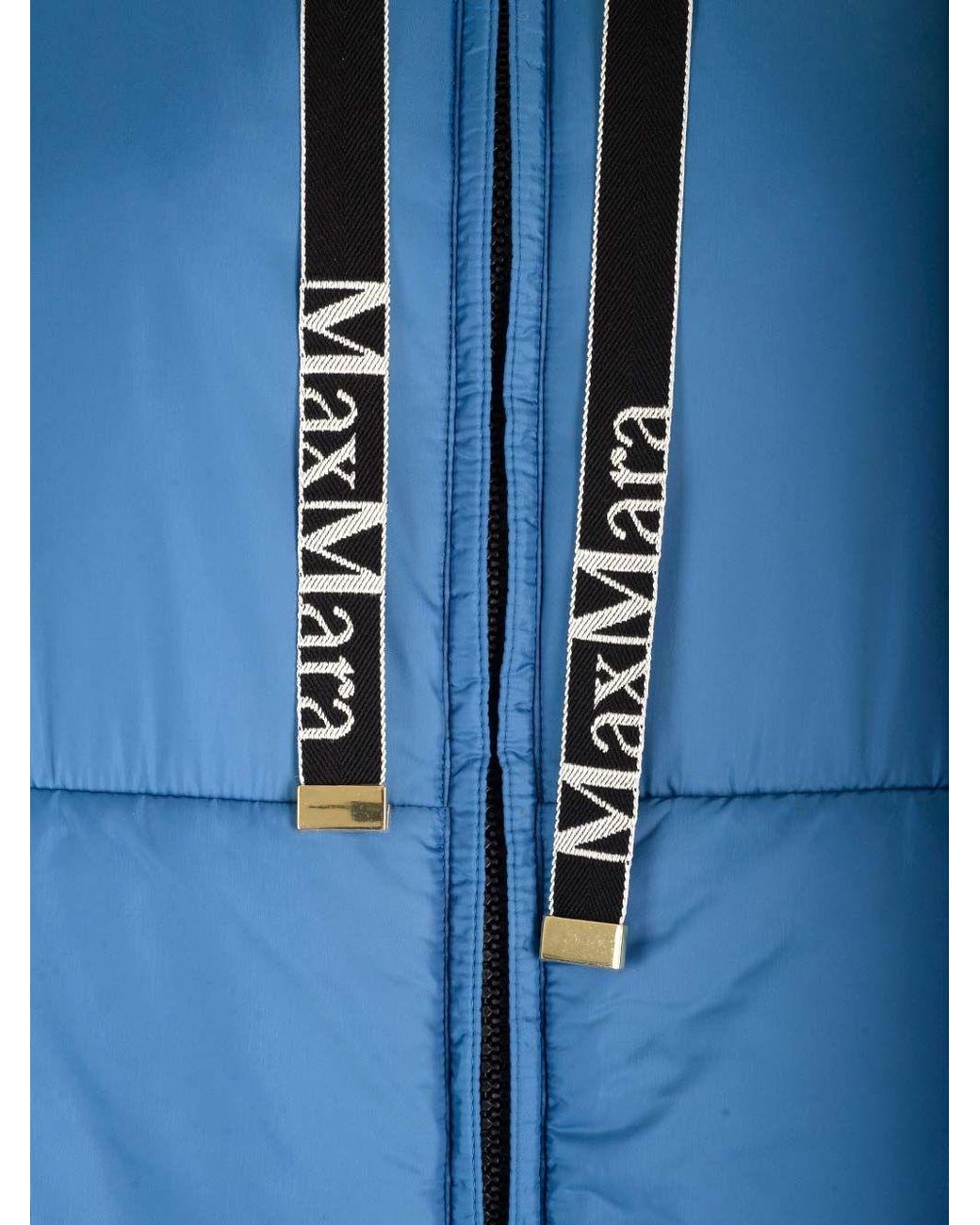 Max Mara Blue 'greenda' Hooded Parka