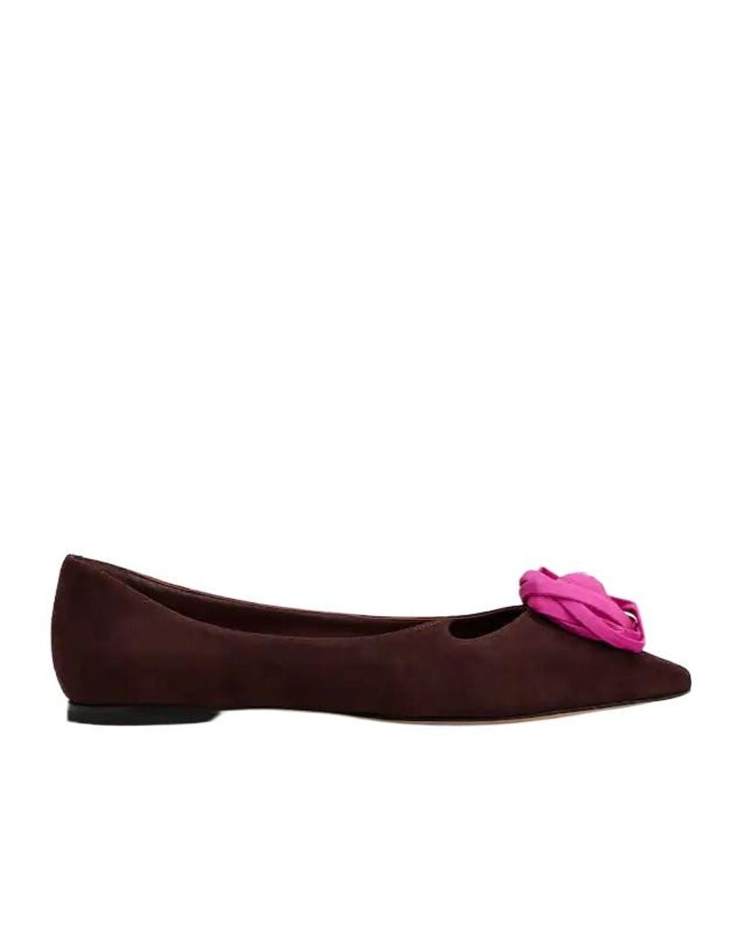 Roger Vivier Brown Cut-Out Detailed Flat Shoes
