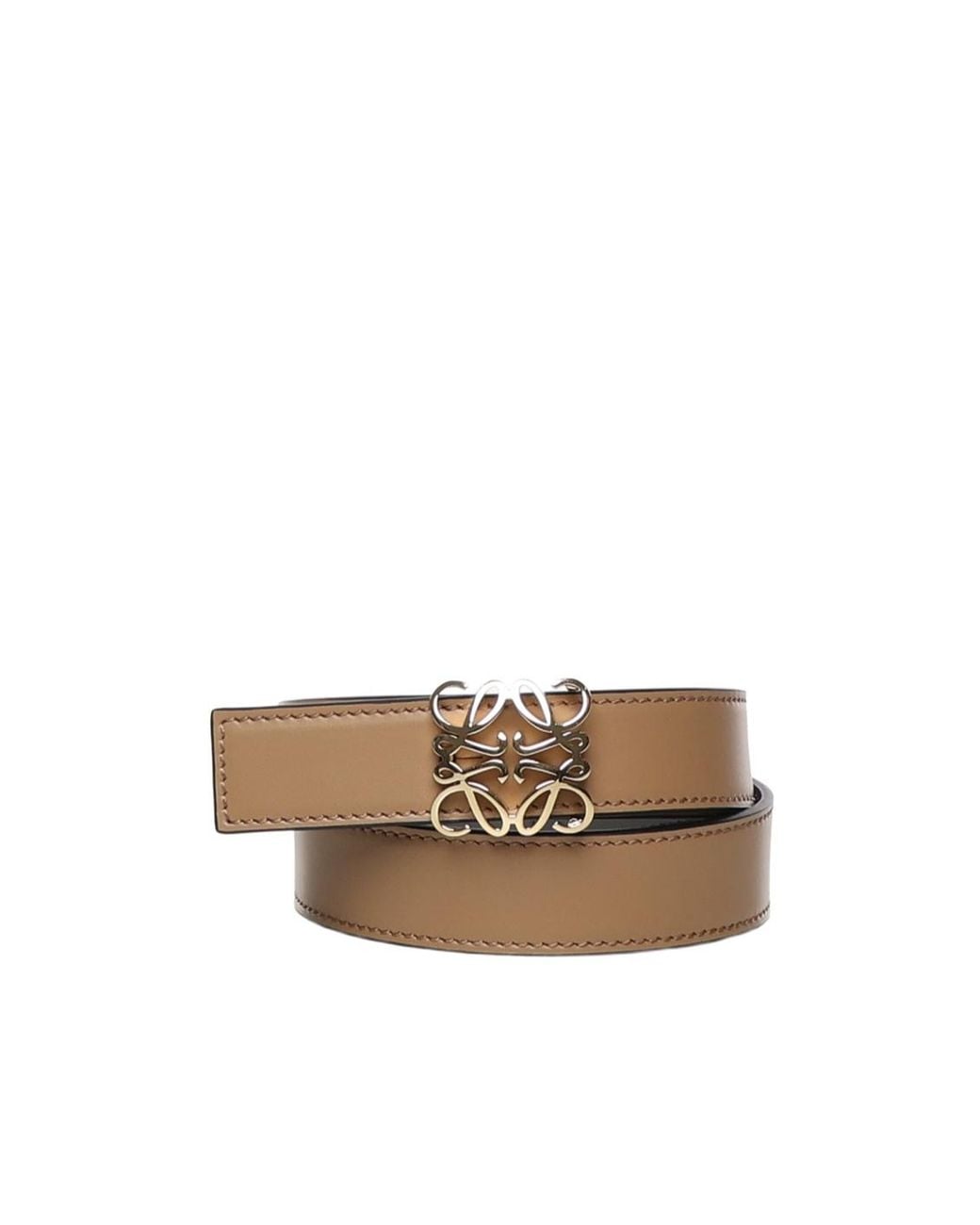 Loewe White Anagram Reversible Belt