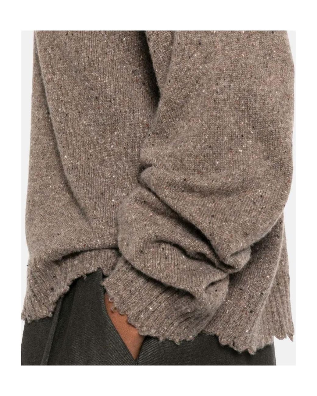 Uma Wang Brown Long-Sleeved Knitwear
