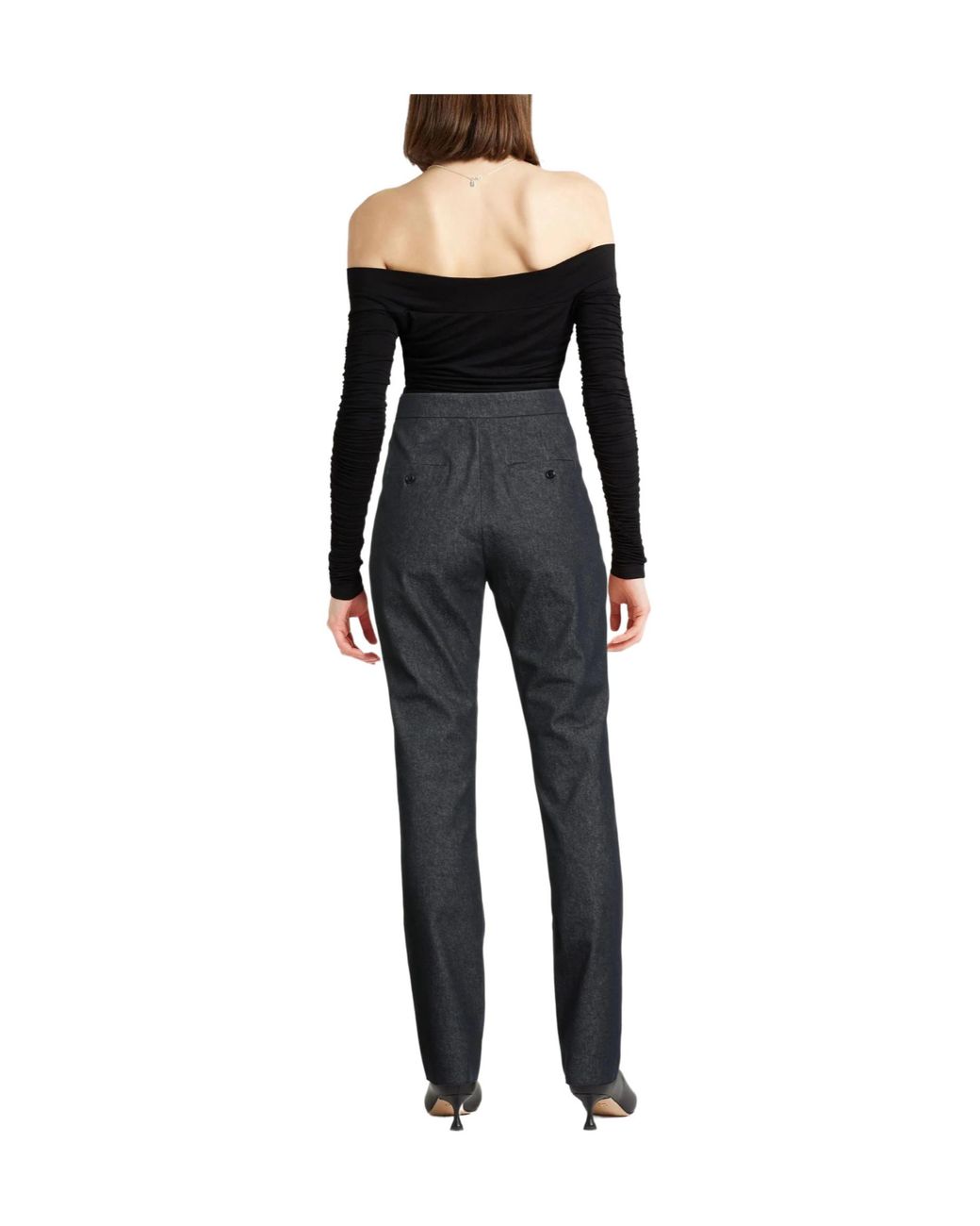 Max Mara Gray Straight-Leg Jeans