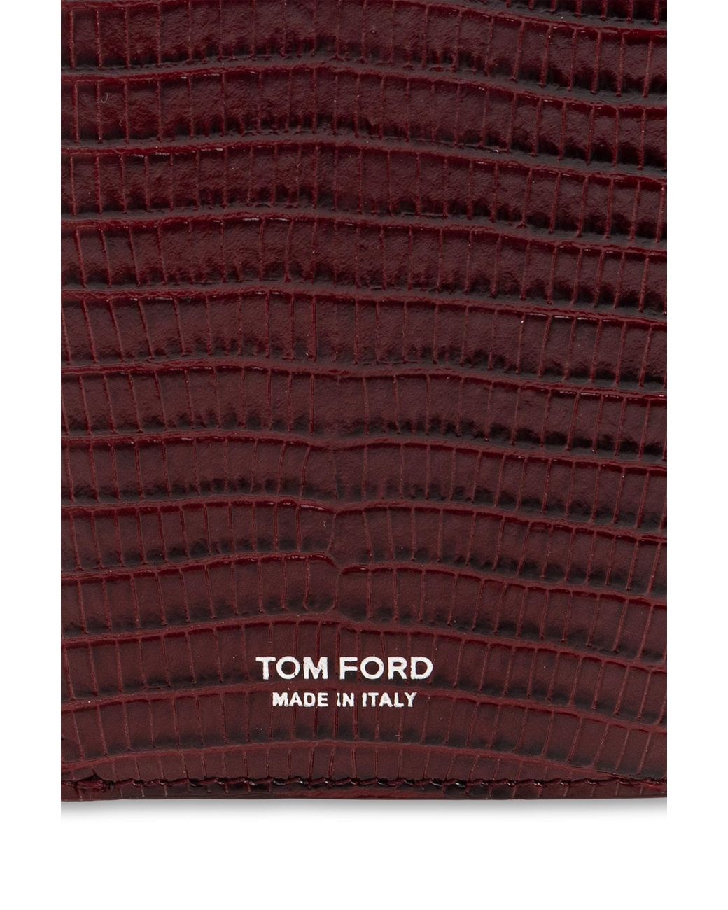 Tom Ford Purple Embossed Bi-Fold Wallet for men