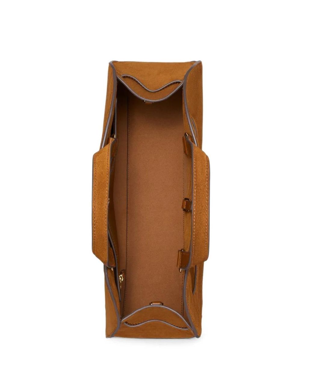 Tory Burch Brown Romy Suede Bauletto Tote Bag