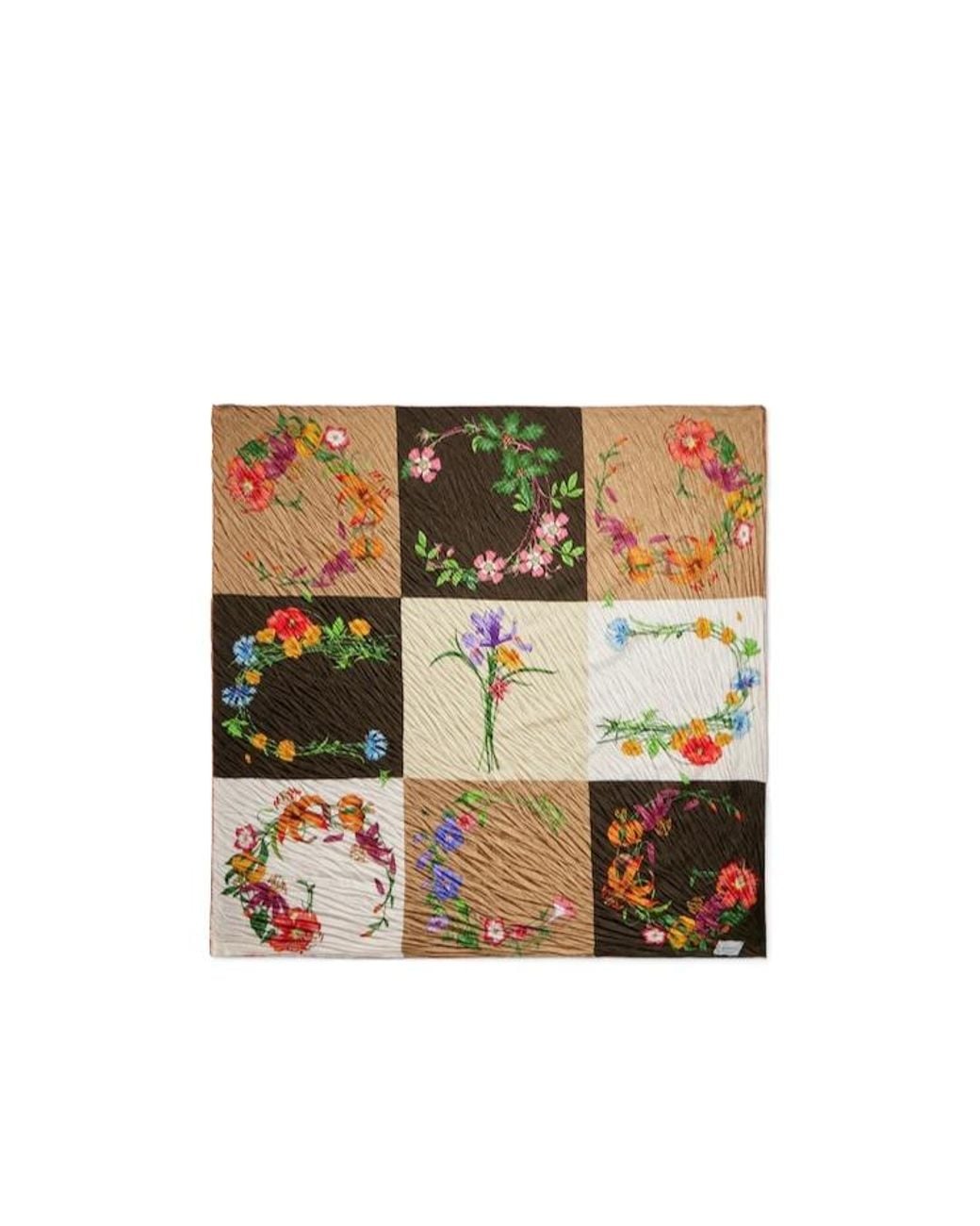 Gucci Black Printed Silk Shawl