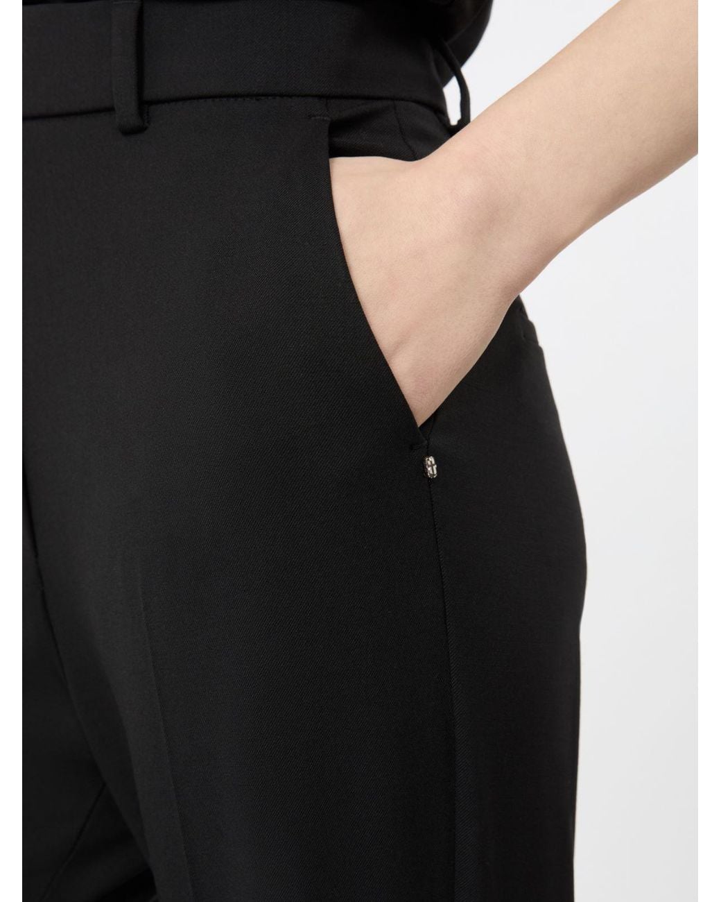 Sportmax Black Fede Flared Pants