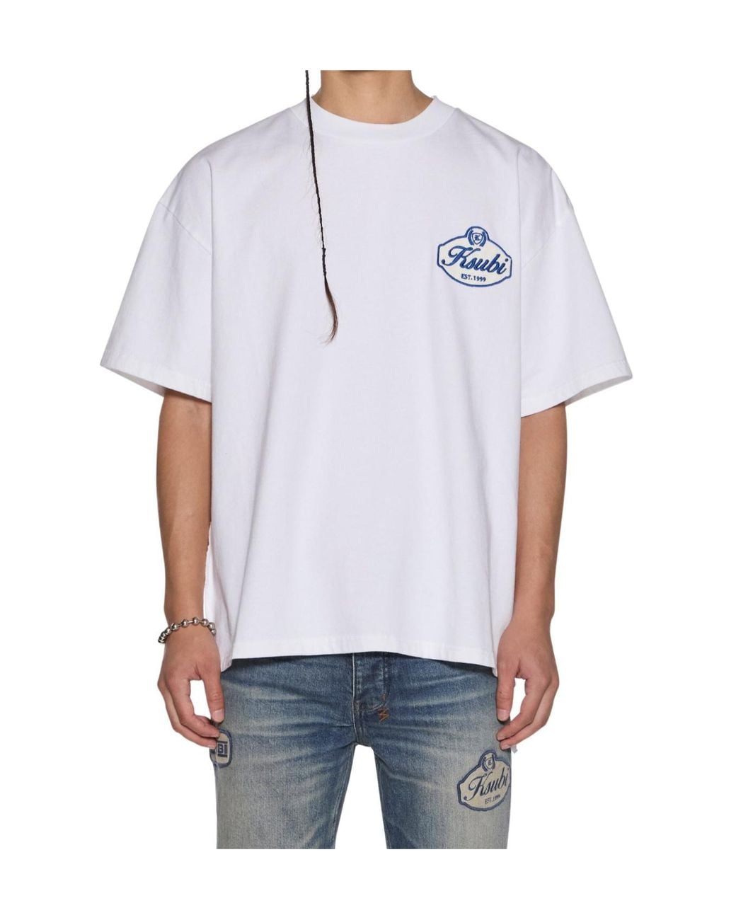 Ksubi White Logo Patch T-Shirt for men