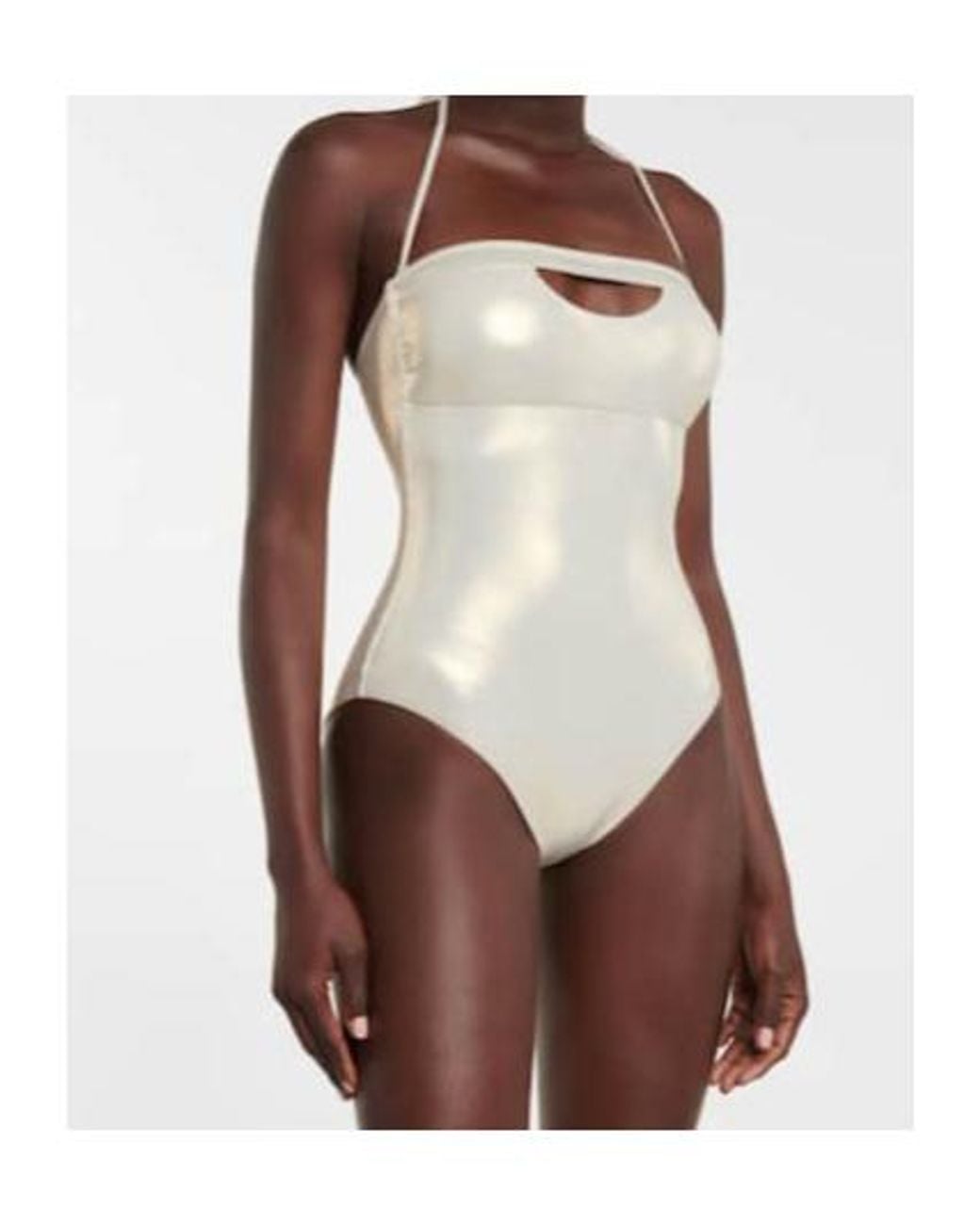 Melissa Odabash White Nantes Halterneck Swimsuit