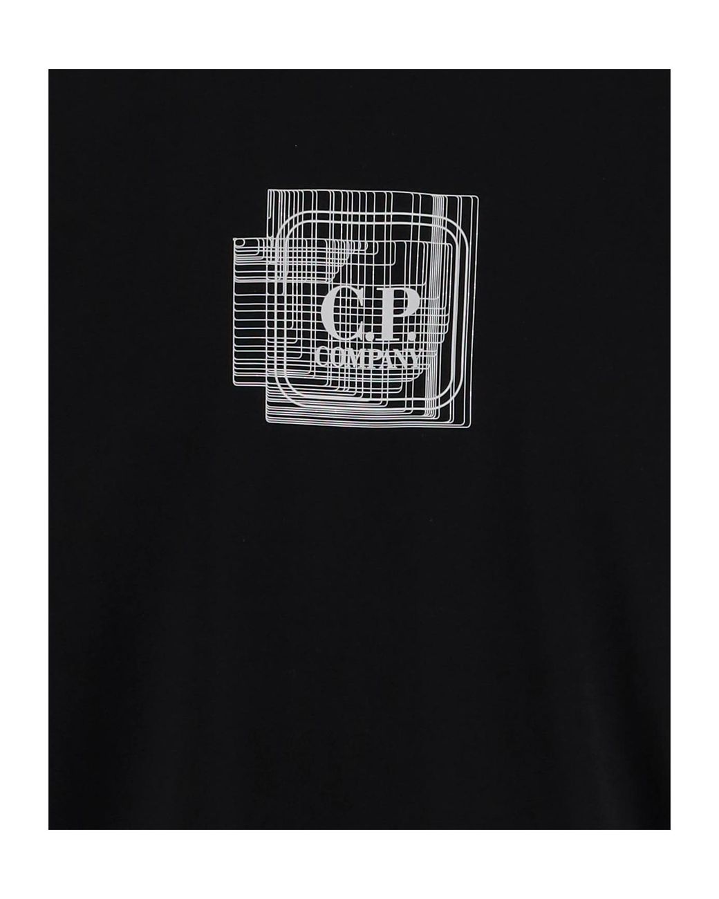 C P Company Black Logo Graphic T-Shirt for men