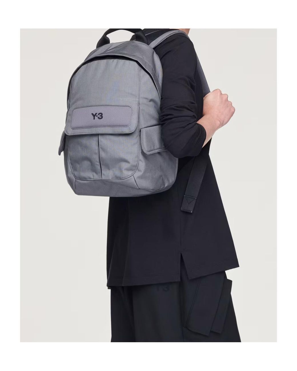 Y-3 Gray Small Backpack for men