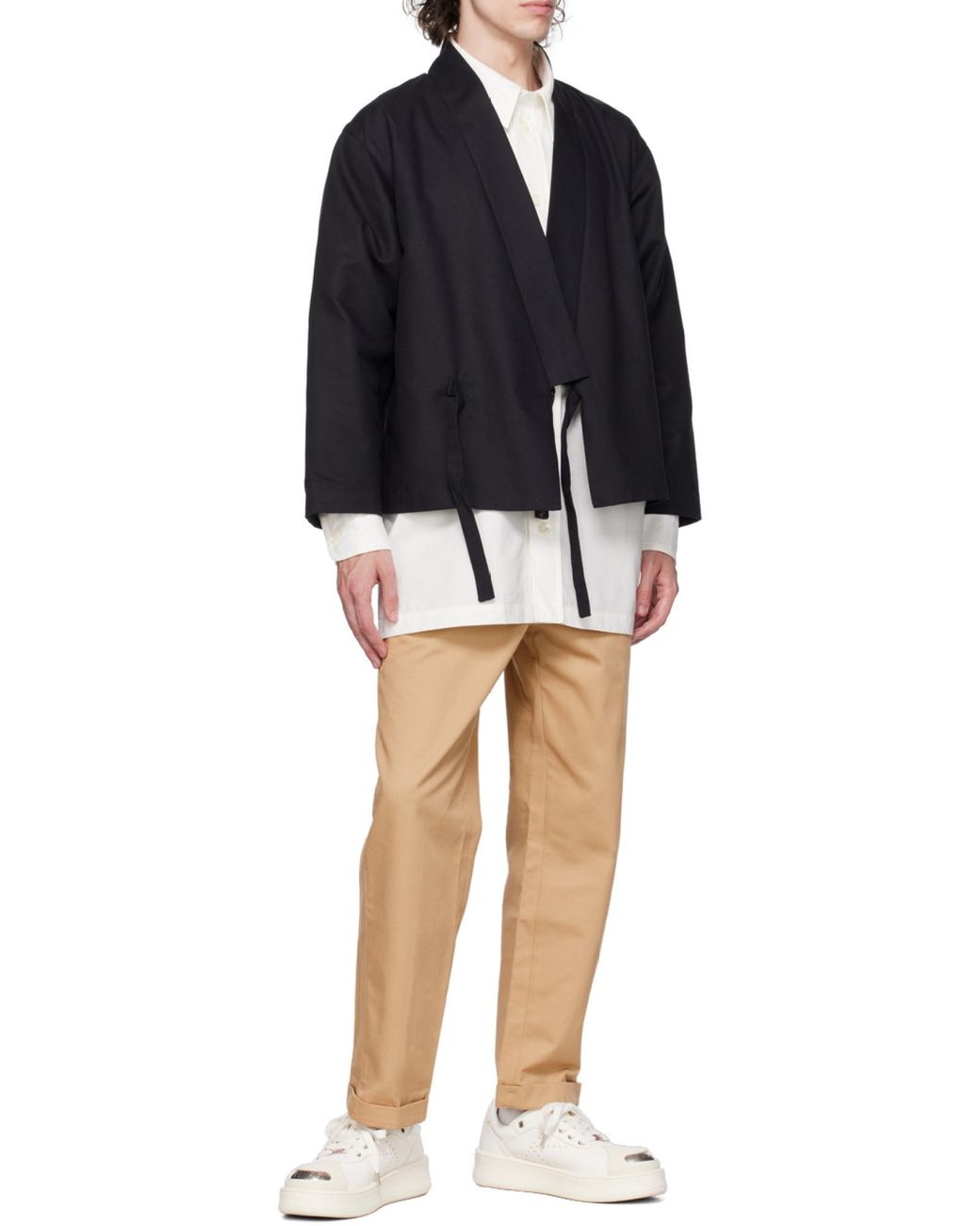 KENZO White Boke Flower Embroidered Buttoned Shirt for men
