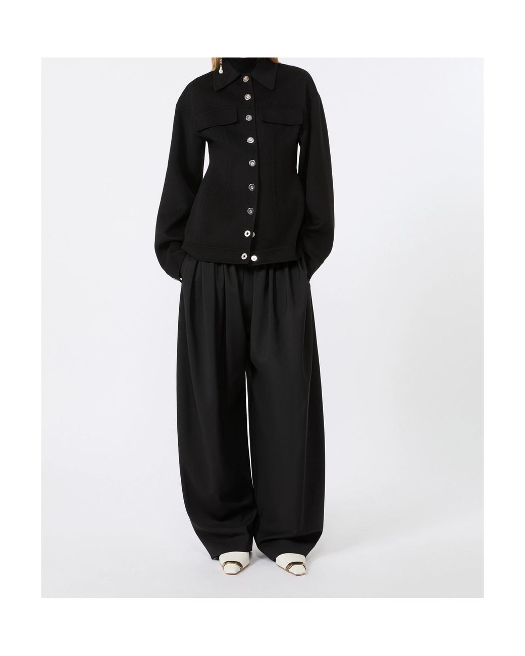 Sportmax Black Spxarena Sculpted Tailored Jacket