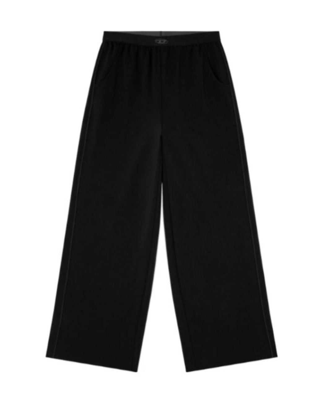 DIESEL Black Alysa Utility Wide-Leg Pants