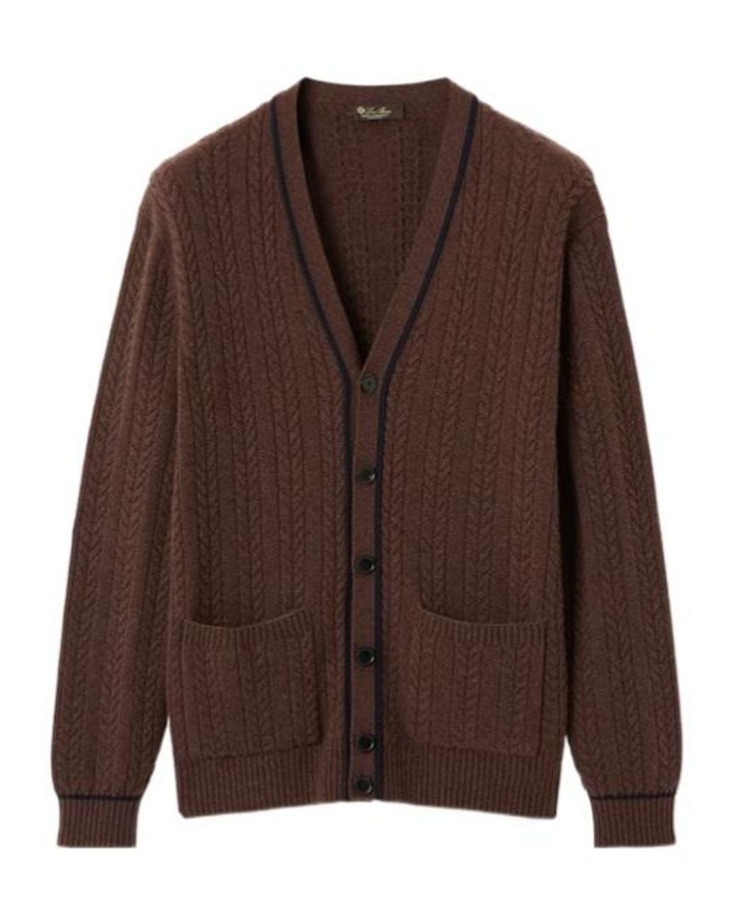 Loro Piana Brown Cypress Cardigan for men