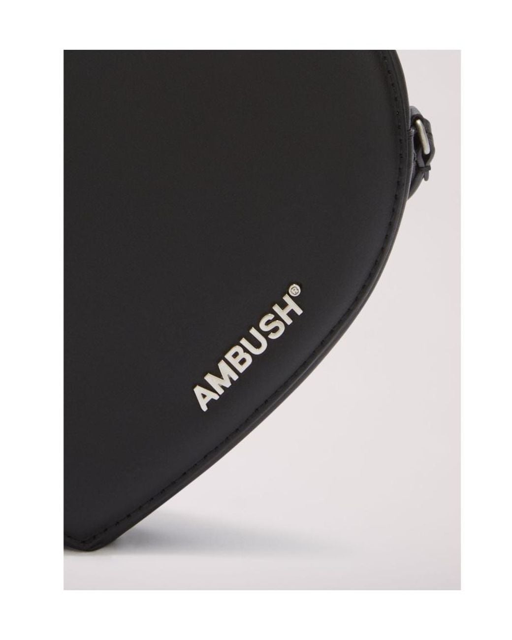 Ambush Black Heart Logo Plaque Crossbody Bag
