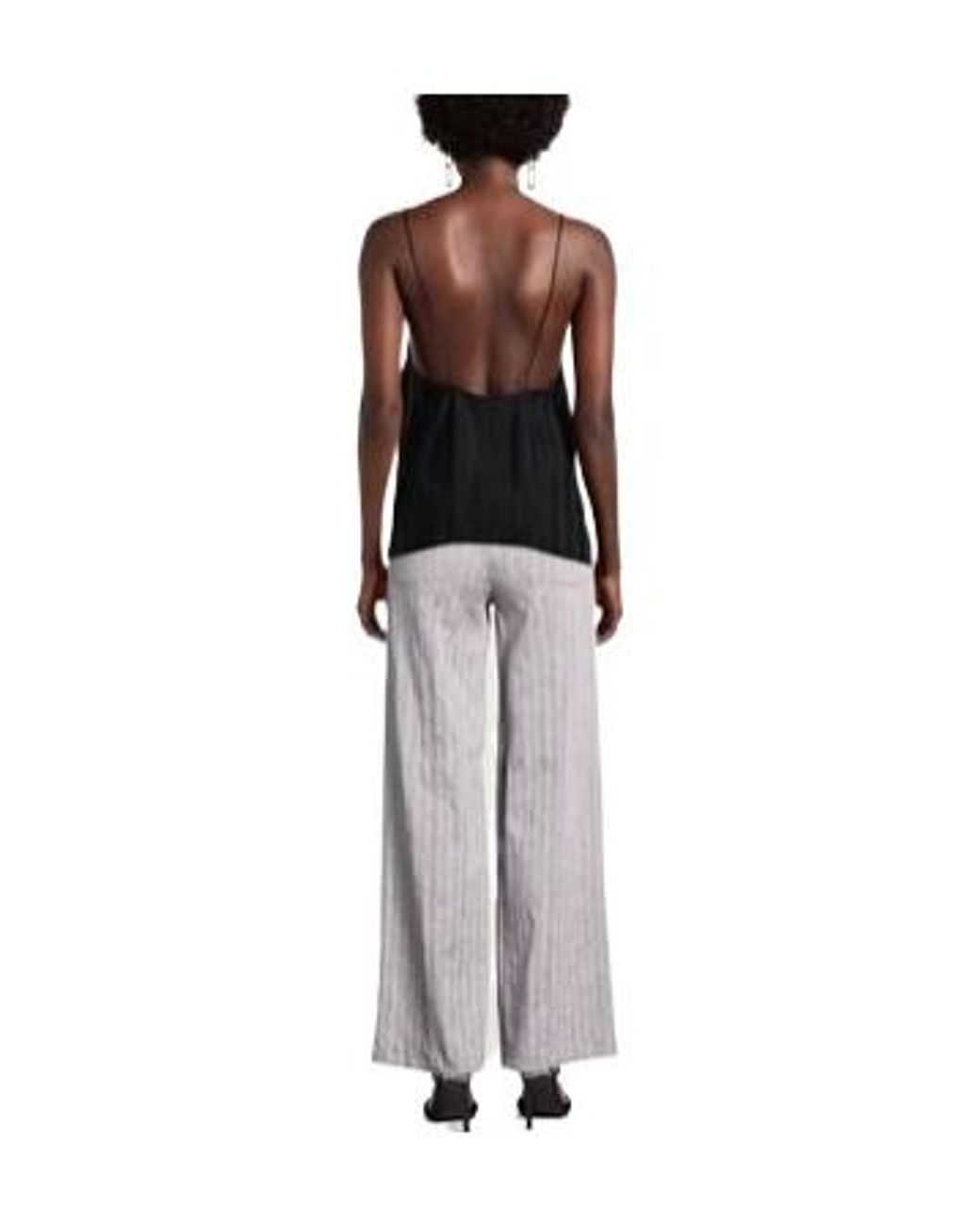 MAX&Co. Gray Straight-Leg Long Casual Suit Pants