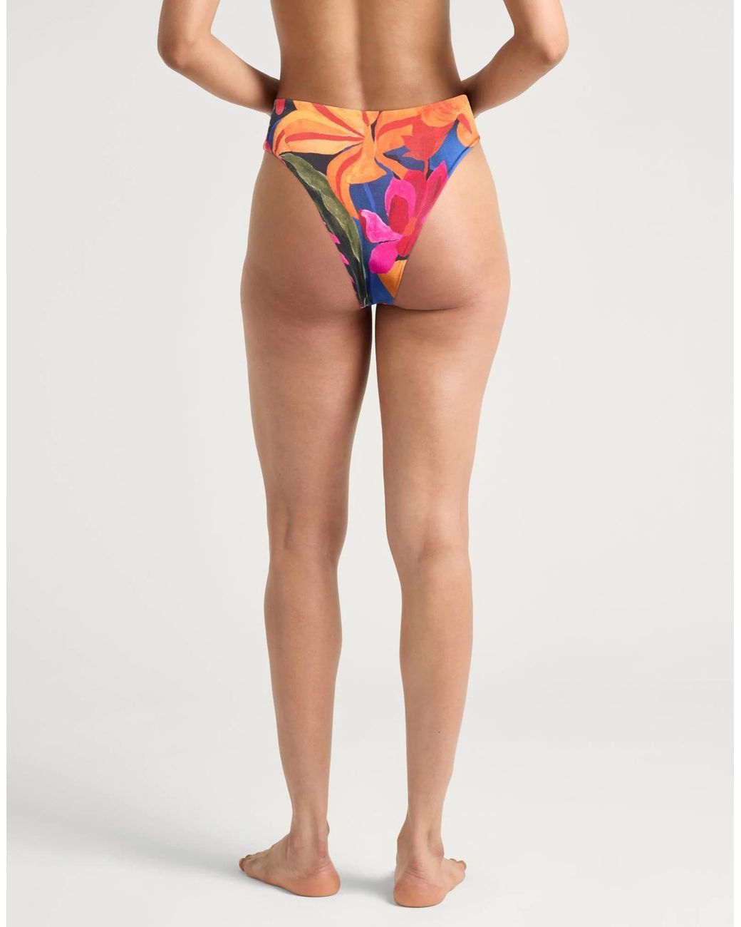 Farm Rio Pink Floral Print Bikini Bottoms