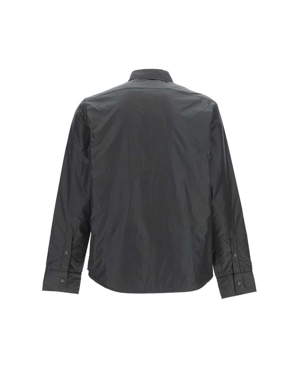 Aspesi Gray Padded Long-Sleeved Snapped Shirt Jacket for men