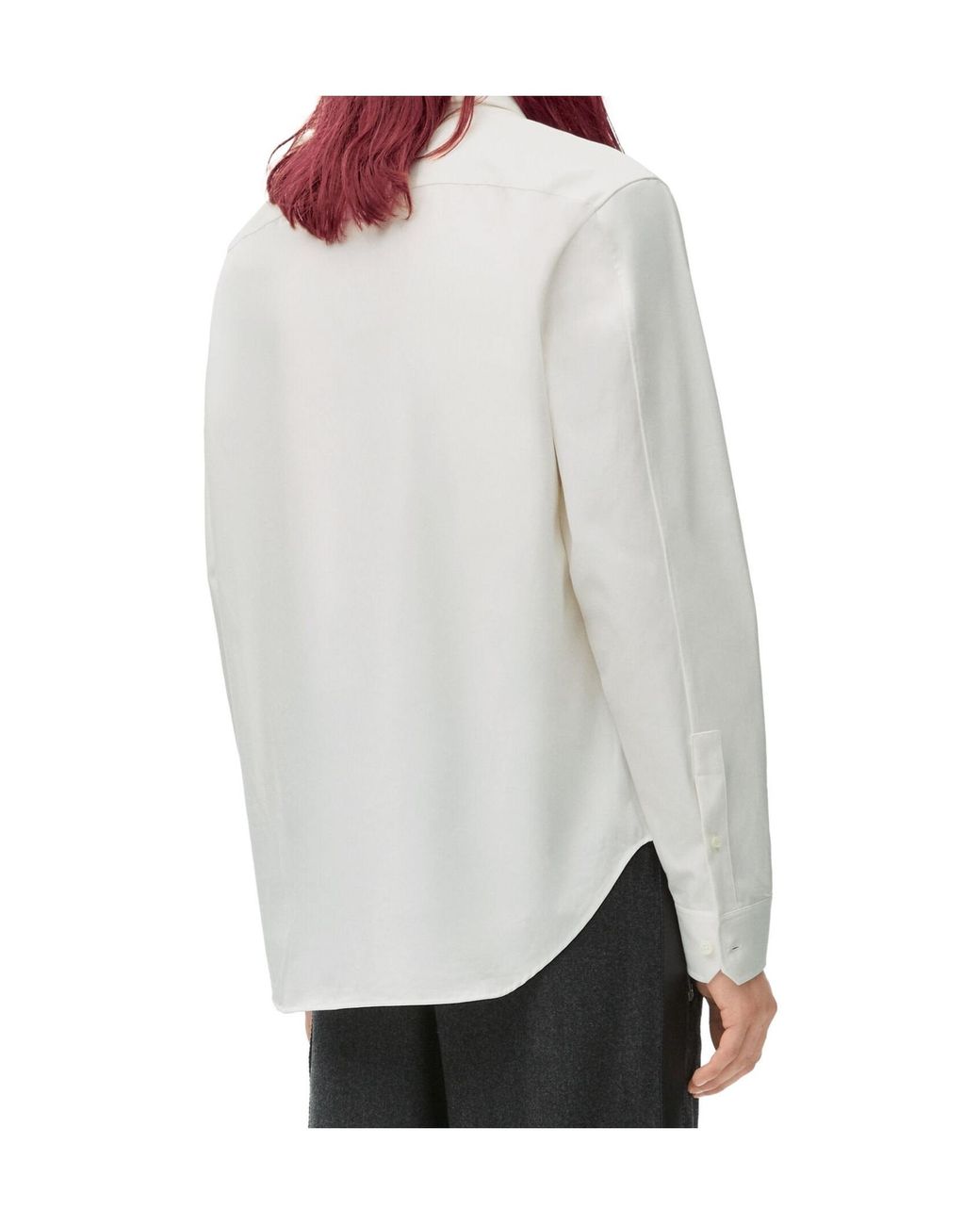 Loewe White Lightweight Poplin Shirt for men