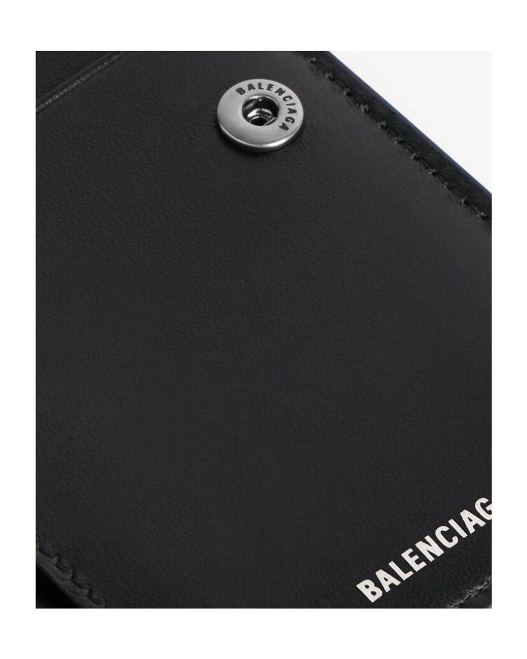 Balenciaga Black Superbusy Vertical Bifold Wallet for men