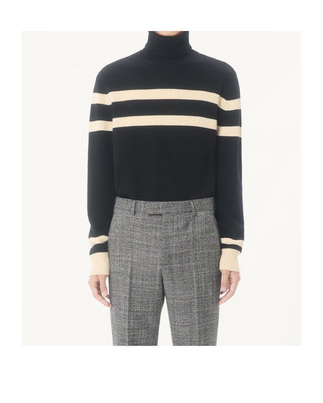 Valentino Black High-Neck Wool Jumper With Vlogo Embroidery for men