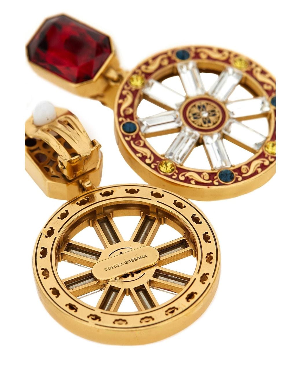 Dolce & Gabbana Multicolor Ruota Carretto Earrings