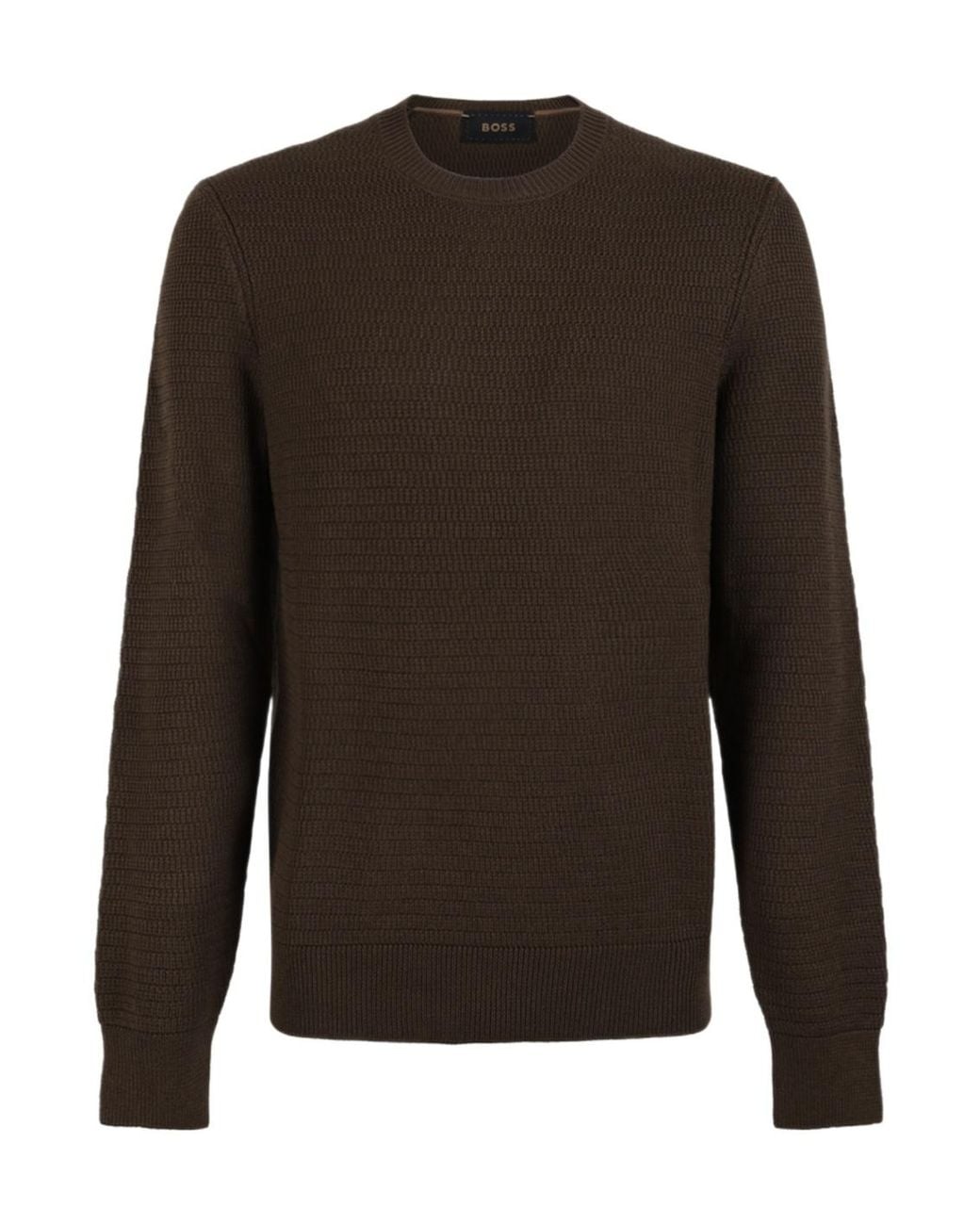 Boss Brown Long Sleeve Sweater for men