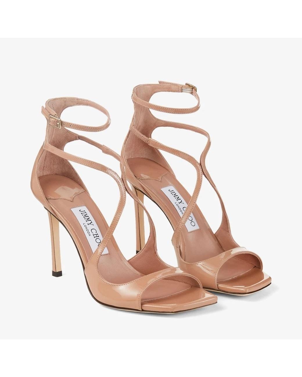 Jimmy Choo Metallic Azia Ankle-Strapped Sandals