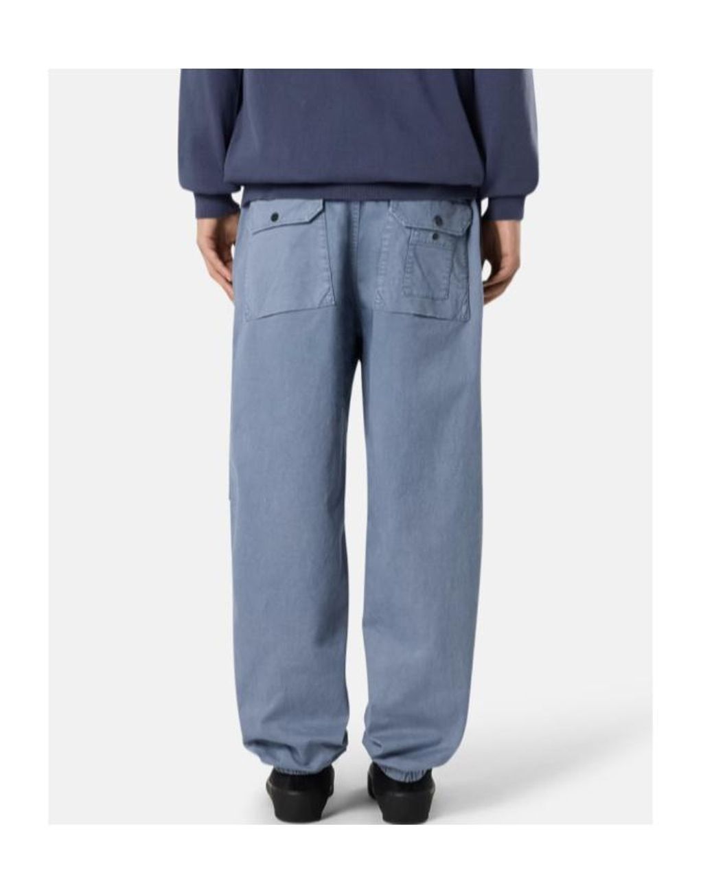 Stone Island Blue Loose-Fit Cargo Pants With Adjustable Waistband for men