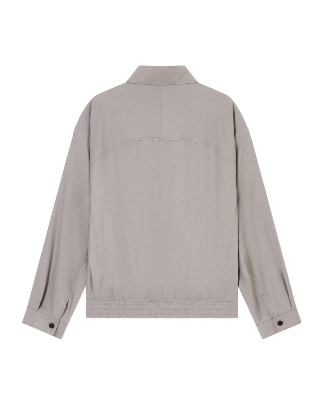 Emporio Armani Gray Zip-Up Long-Sleeved Jacket for men