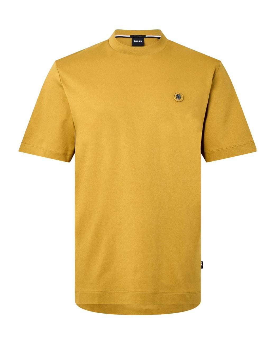 Boss Yellow T-Shirt With Logo Detail for men