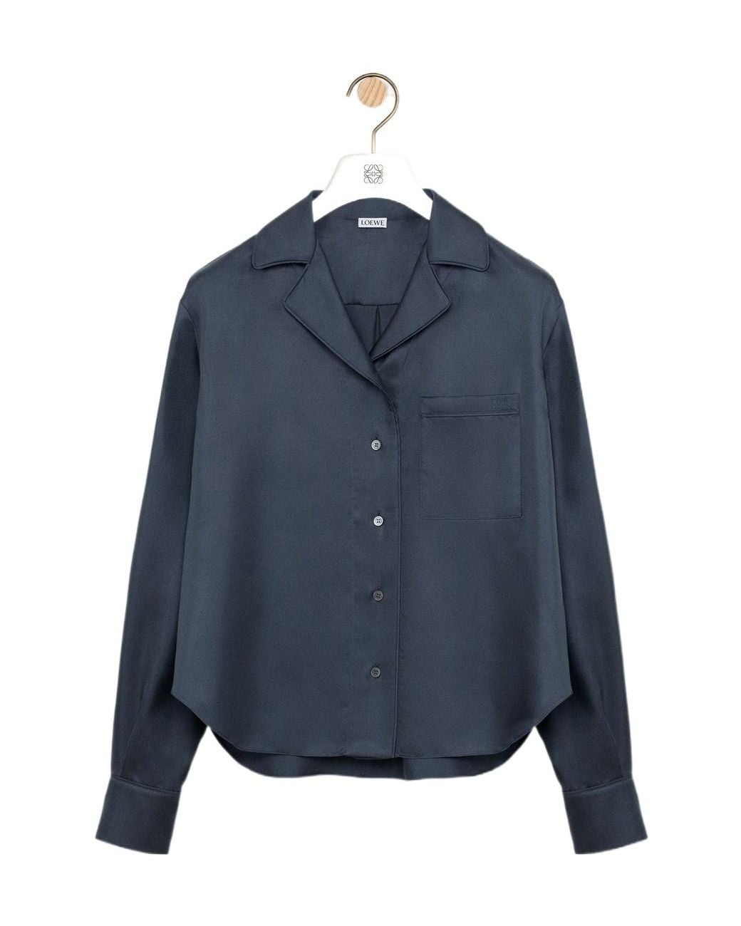 Loewe Blue Silk Twill Shirt