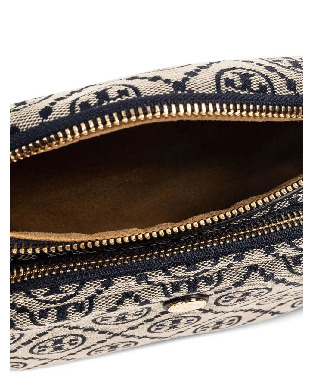 Tory Burch Blue T Monogram Mini Belt Bag