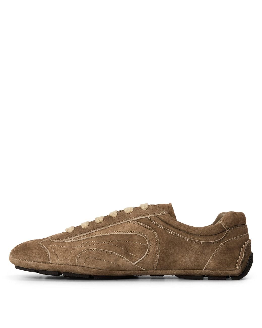 Prada Brown Suede Low Top Trainers for men