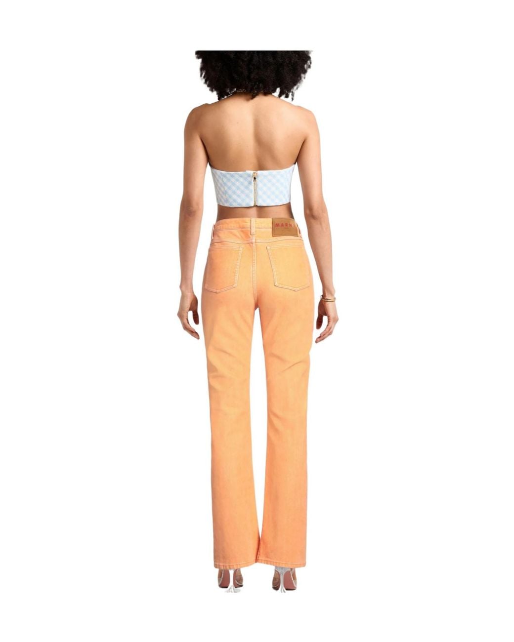Marni Orange Bootcut Jeans