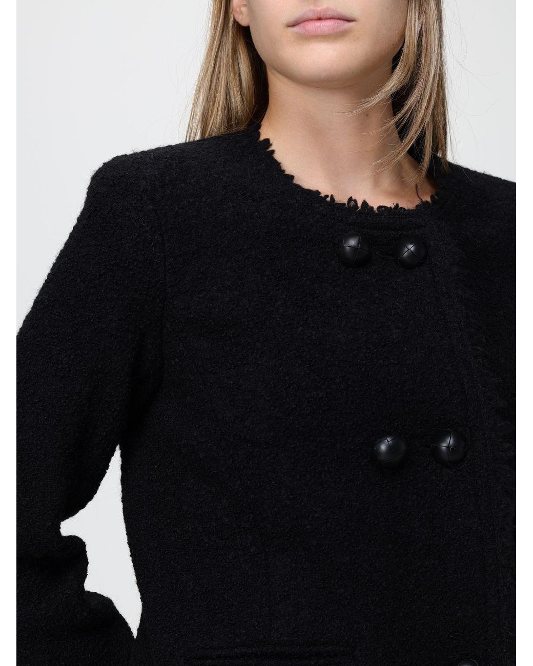 Isabel Marant Black Suely Bouclé Double-Breasted Blazer
