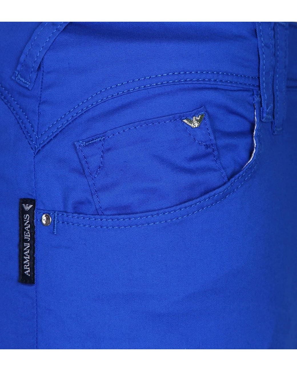 Armani Jeans Blue Logo Straight Jeans