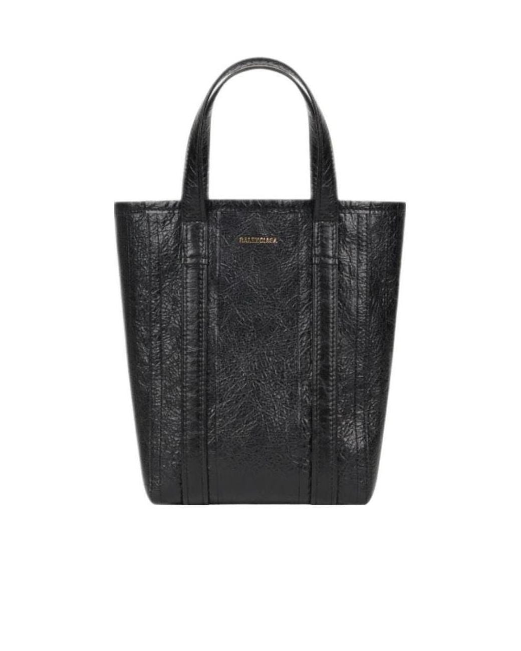 Balenciaga Black Barbes Small North-South Shopper Bag